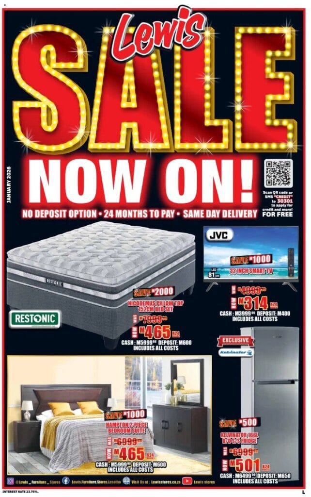 LEWIS STORES Furniture specials and catalogues Online Lesotho Brochure 05 January