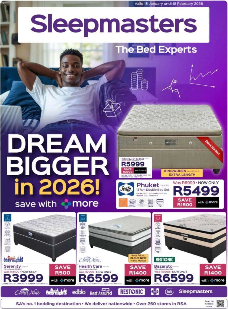 Sleepmasters Specials 15 January Catalogues Online Shopping