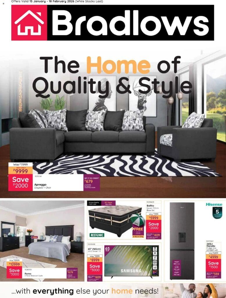 Bradlows Botswana Home Catalogue 15 January specials Online Shopping