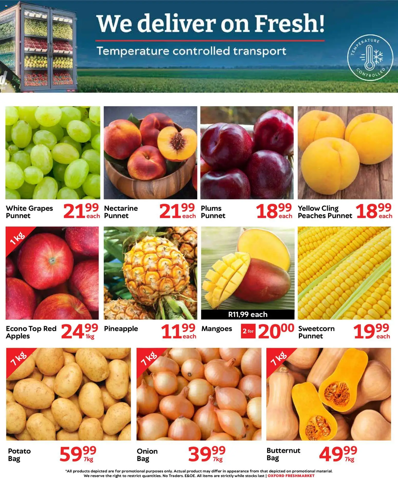 New Oxford Freshmarket catalogue – valid from 07.01.2026 | Page: 4 | Products: Apples, Pineapple, Grapes