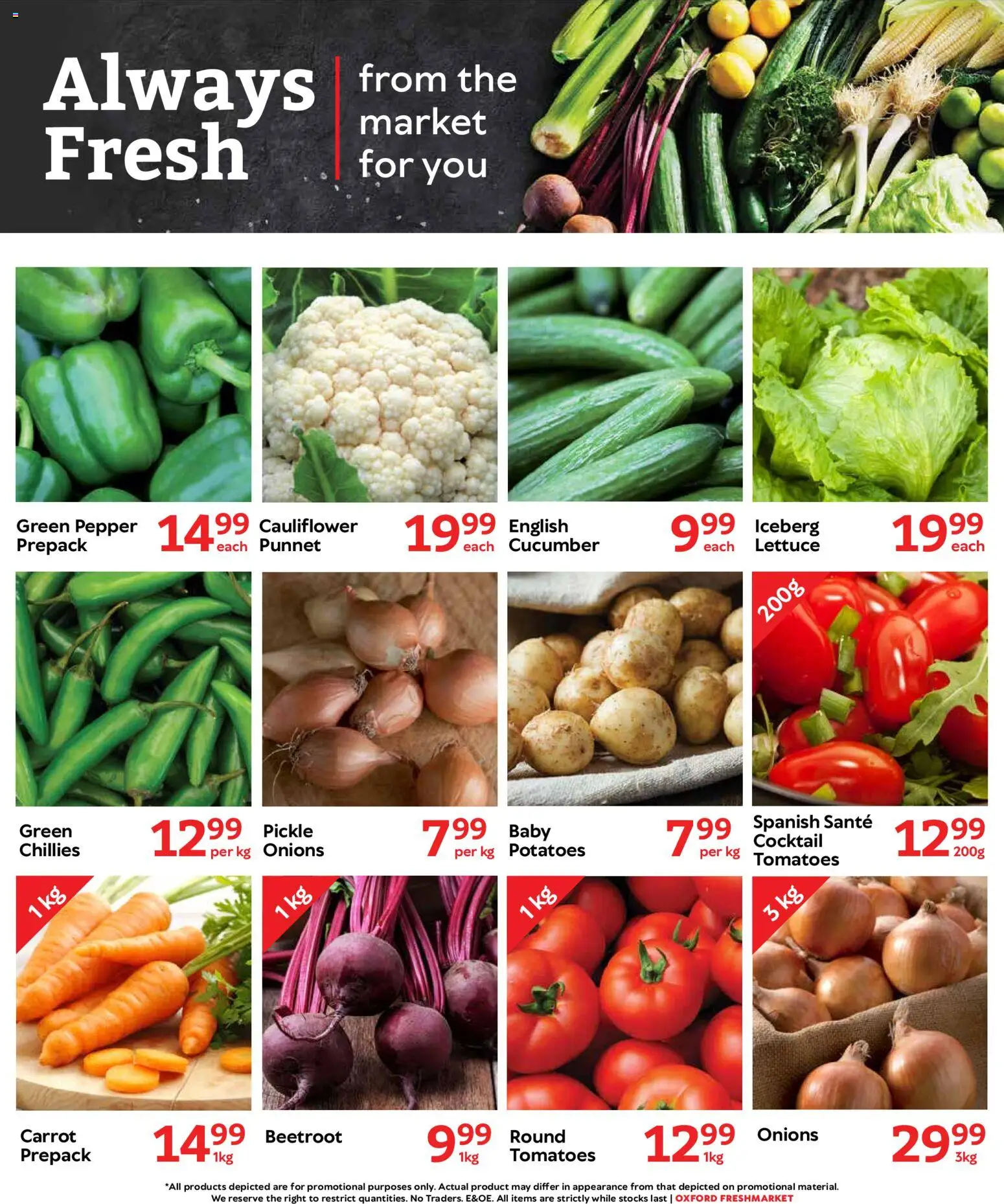 New Oxford Freshmarket catalogue – valid from 07.01.2026 | Page: 5 | Products: Potatoes, Onions, Pepper, Lettuce