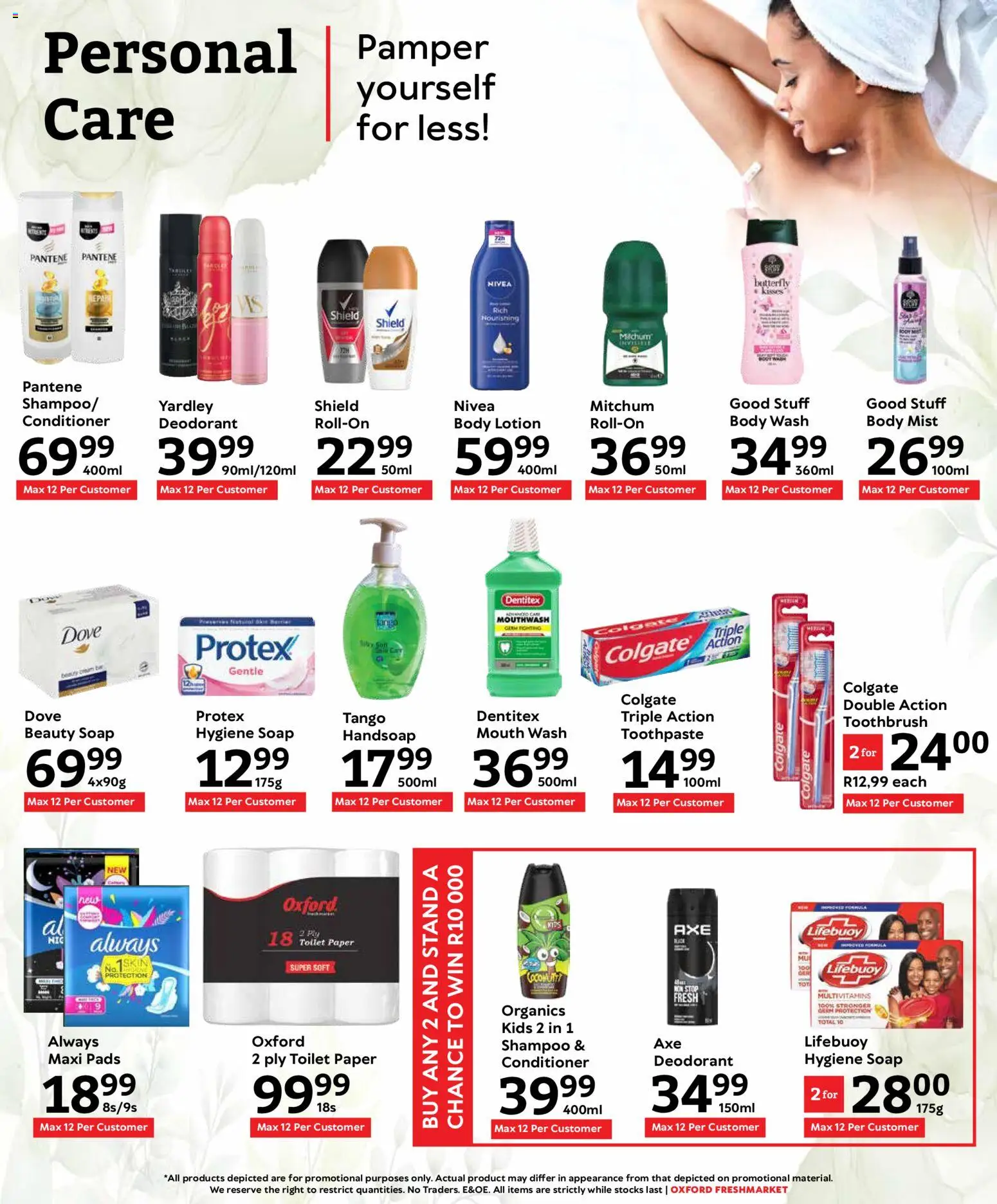 New Oxford Freshmarket catalogue – valid from 07.01.2026 | Page: 16 | Products: Deodorant, Toothpaste, Mouthwash, Paper