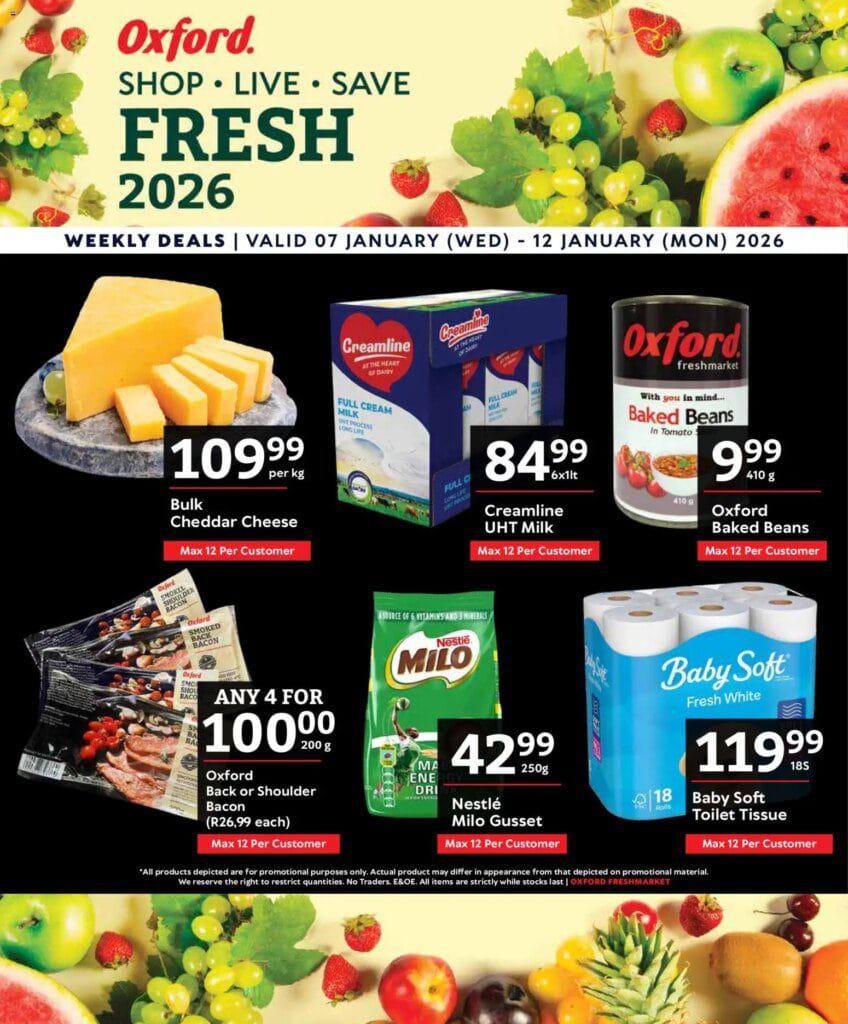 Oxford Freshmarket specials catalogues 07 January Online