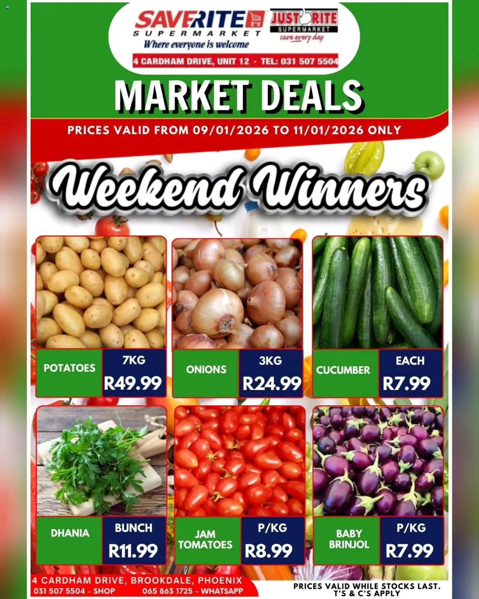 New Saverite catalogue – valid from 09.01.2026 | Page: 1 | Products: Tomatoes, Potatoes, Onions