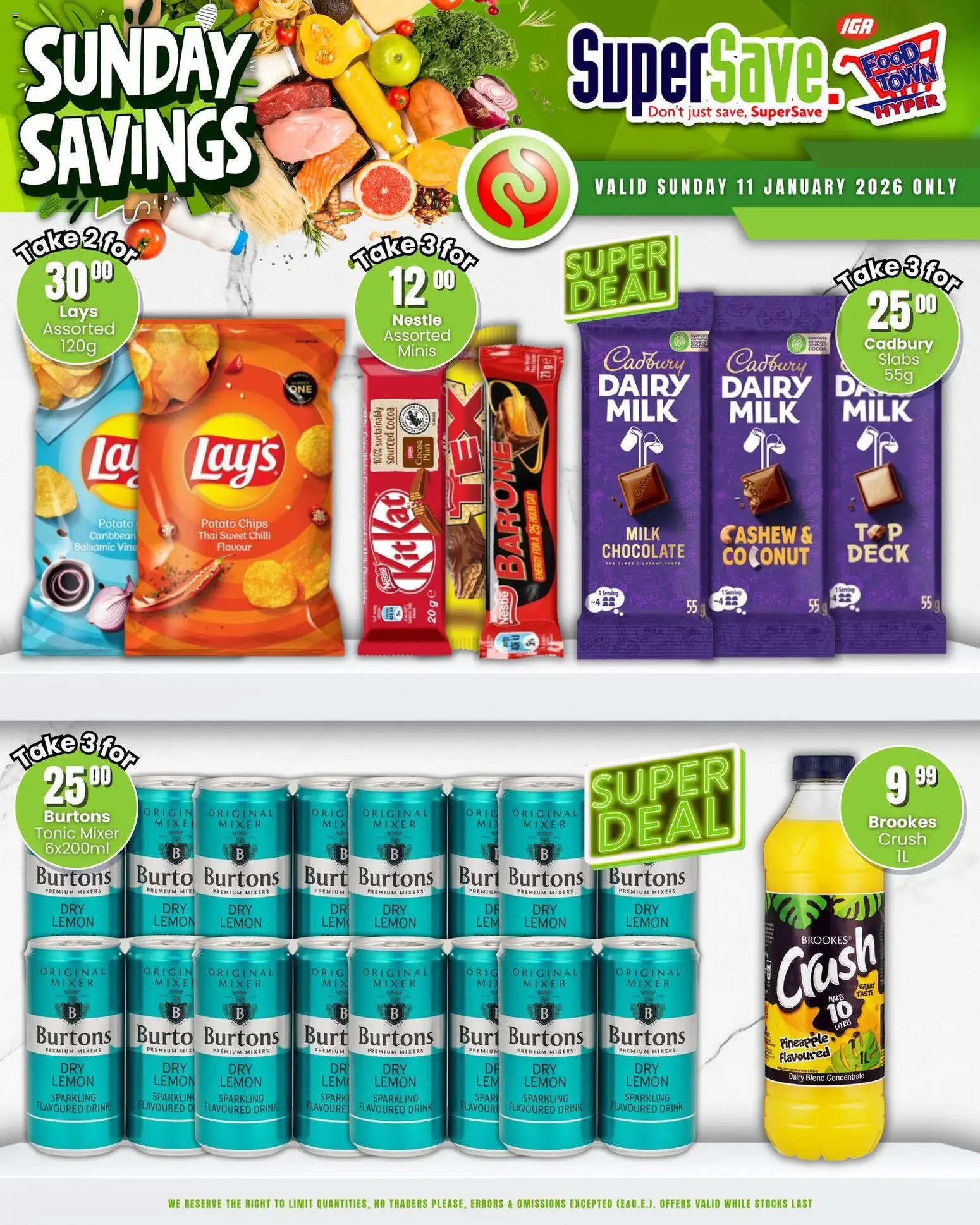 New Super Save catalogue – valid from 11.01.2026 | Page: 6 | Products: Tonic, Milk, Lemon, Chilli