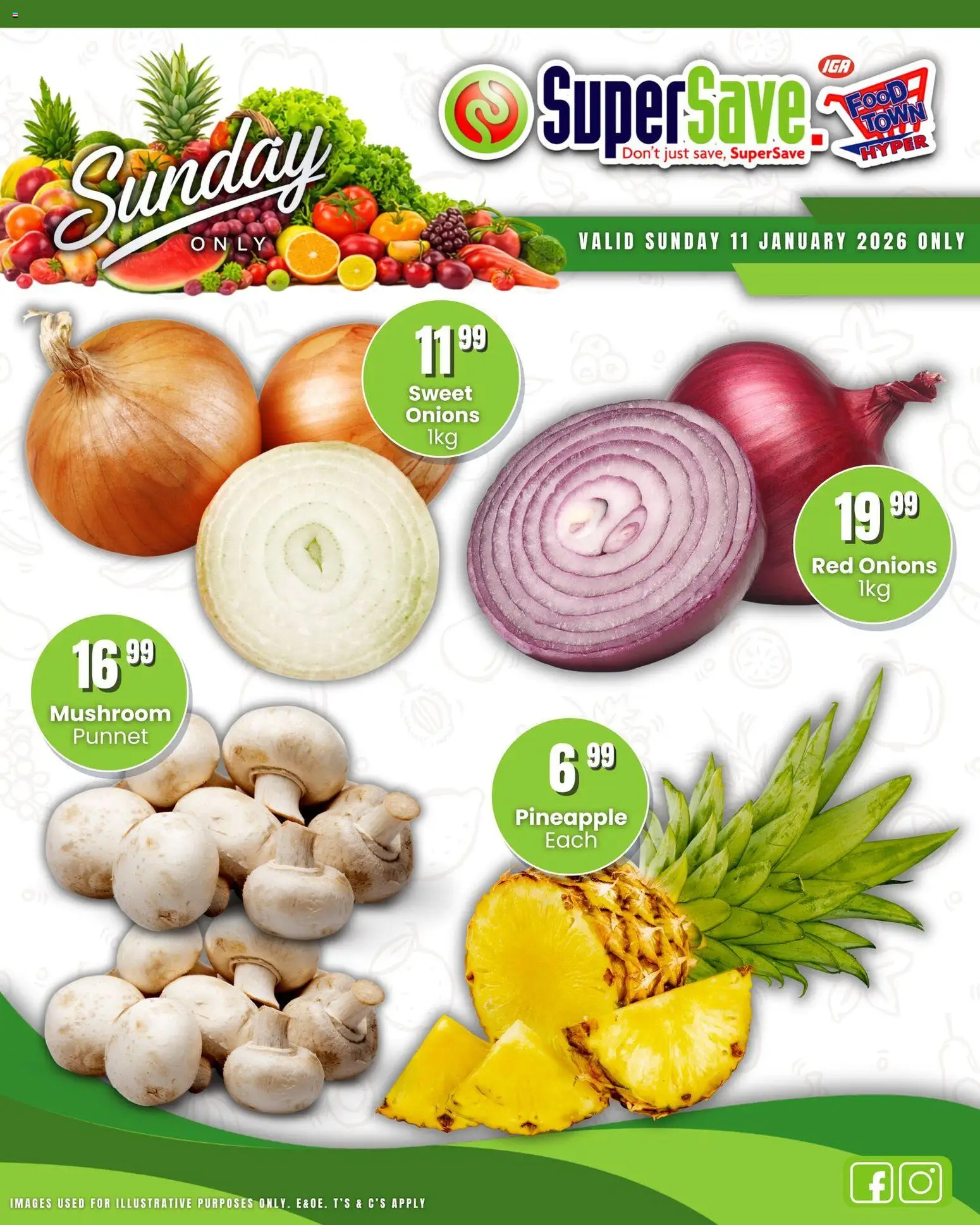 New Super Save catalogue – valid from 11.01.2026 | Page: 17 | Products: Pineapple, Onions