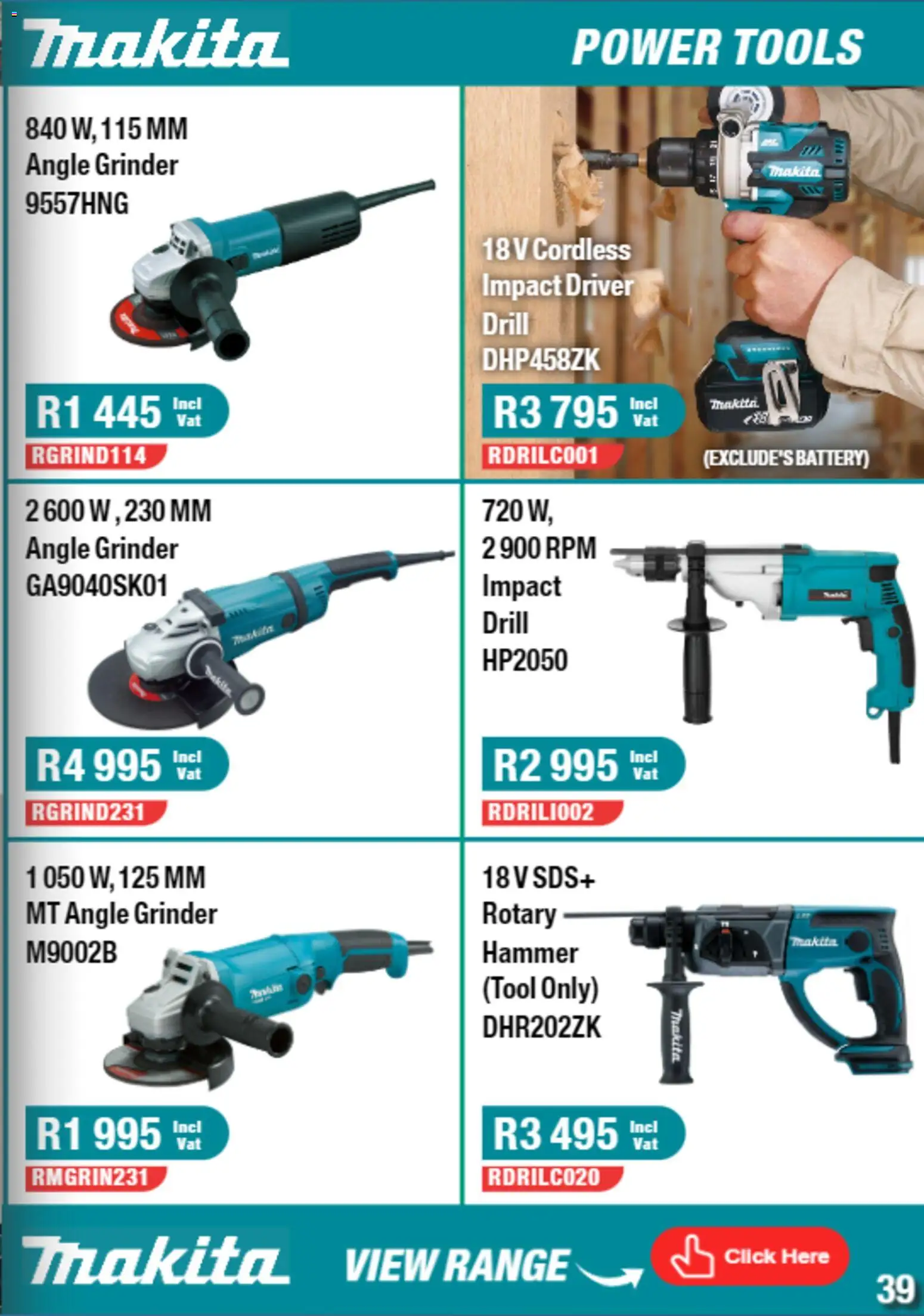 New Adendorff catalogue – valid from 01.01.2026 | Page: 41 | Products: Drill, Battery, Hammer, Angle grinder