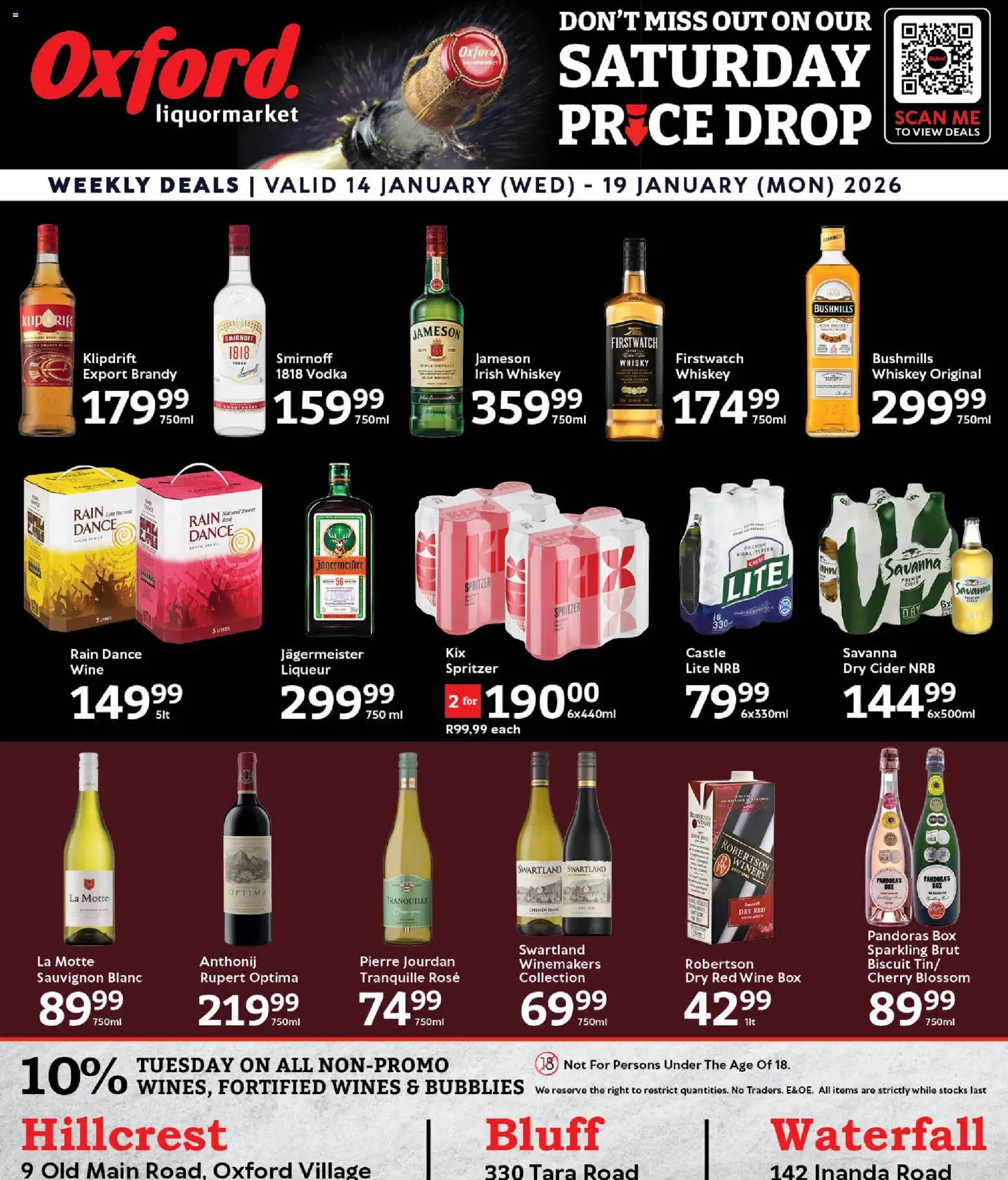 New Oxford Freshmarket catalogue – valid from 14.01.2026 | Page: 1 | Products: Box, Cider, Wine, Whiskey