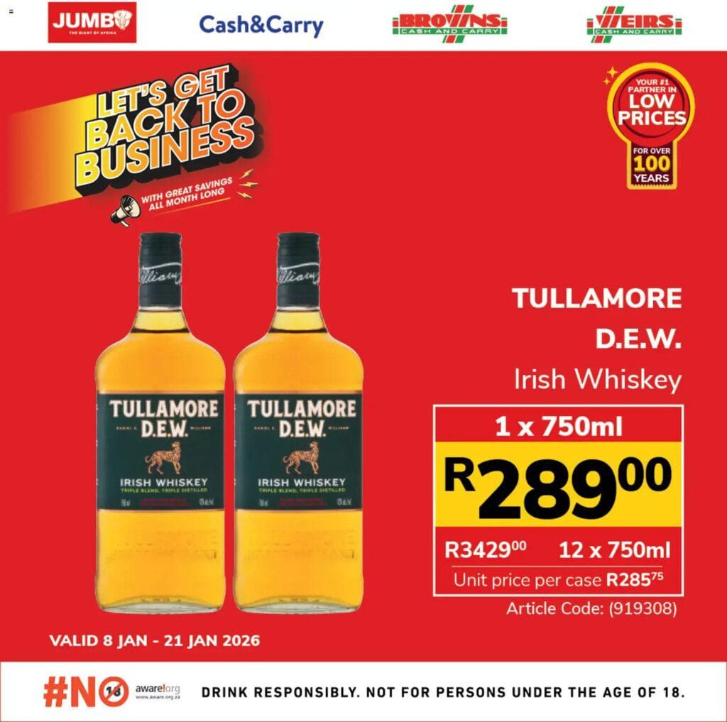 Jumbo Liquor Specials (08/01/2026 – 21/01/2026) Online