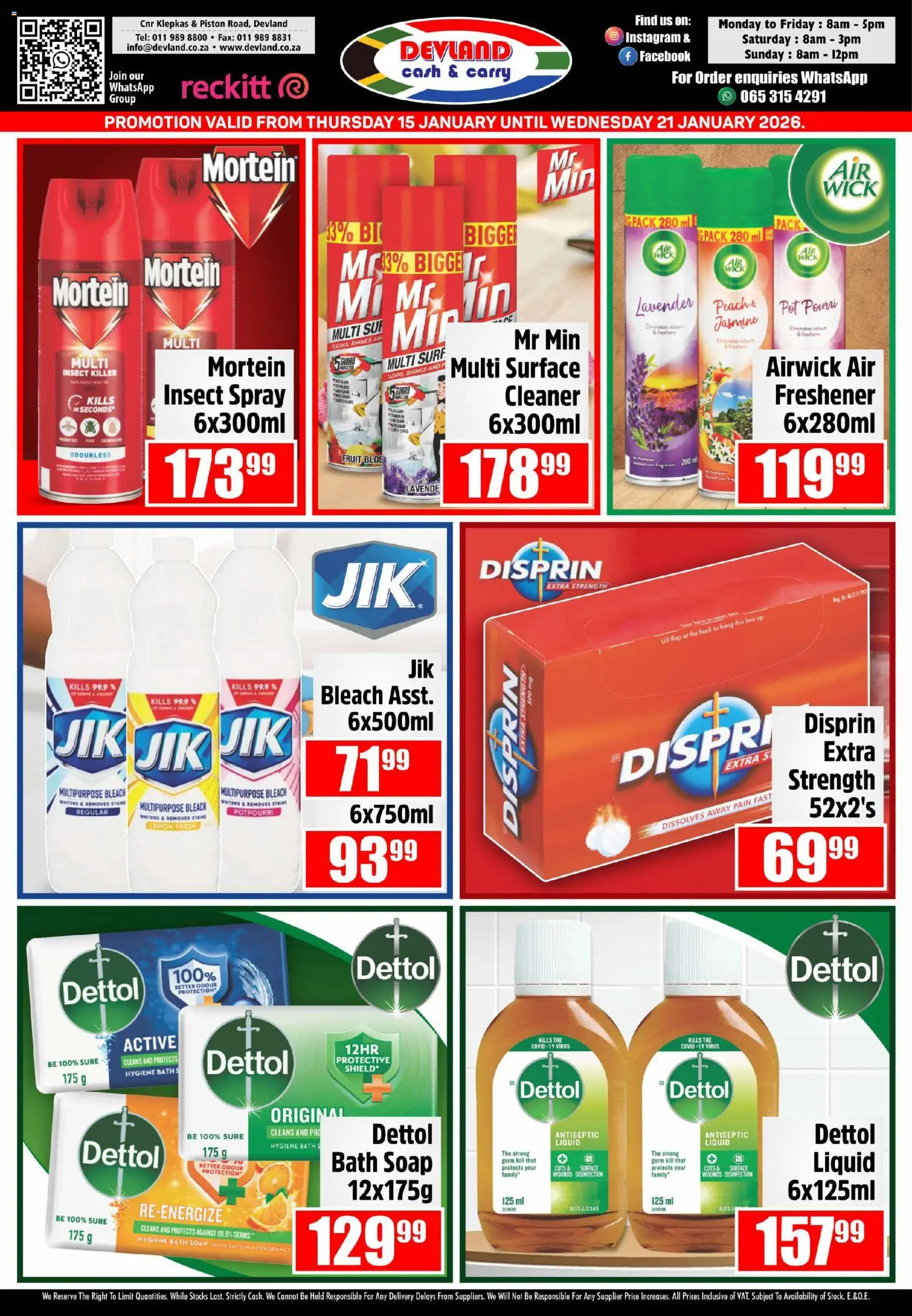 New Devland catalogue – valid from 15.01.2026 | Page: 3 | Products: Bath, Bleach, Fruit, Lemon