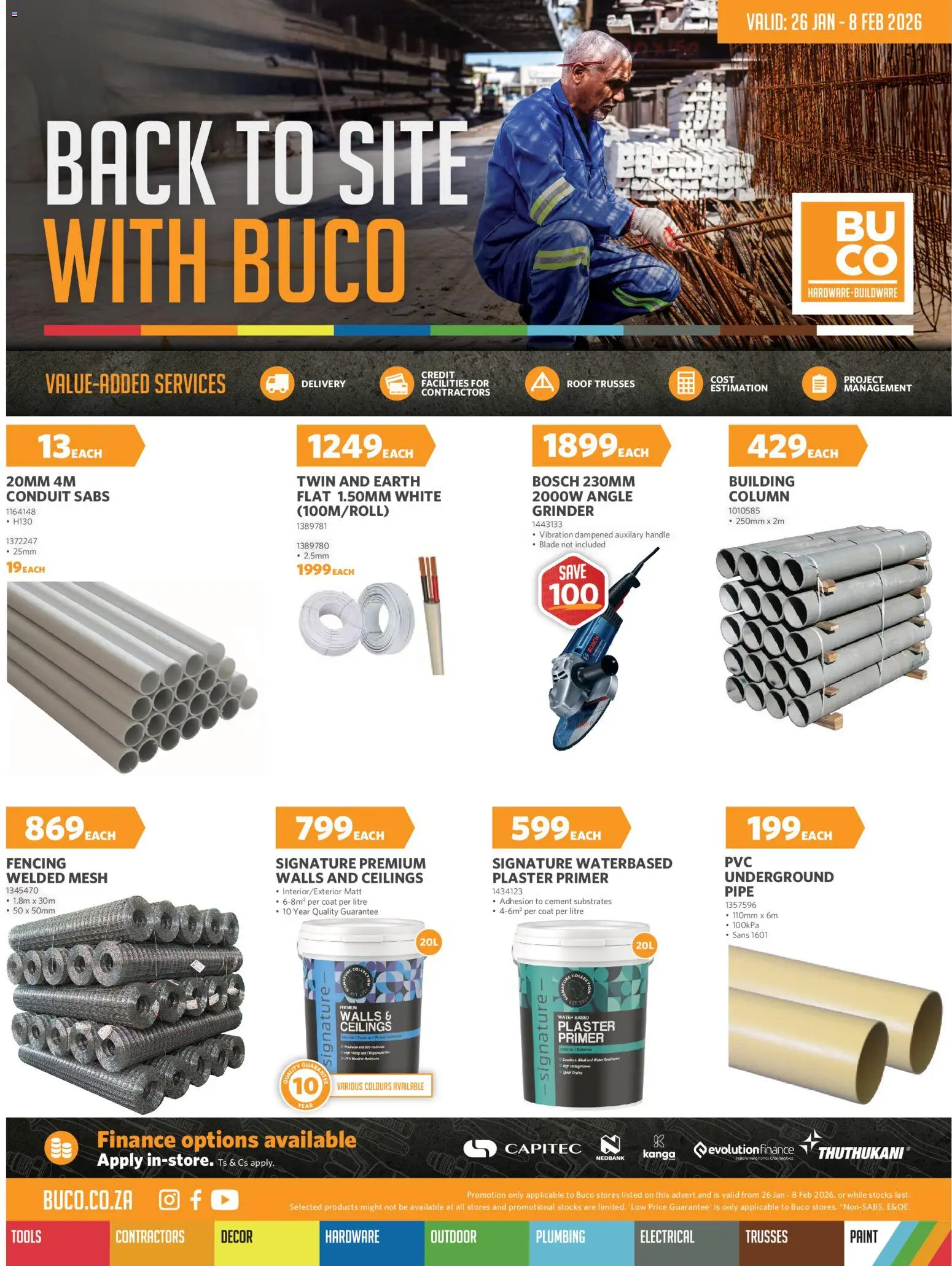 New BUCO catalogue – valid from 26.01.2026 | Page: 1 | Products: Primer, Paint, Plaster primer, Cement