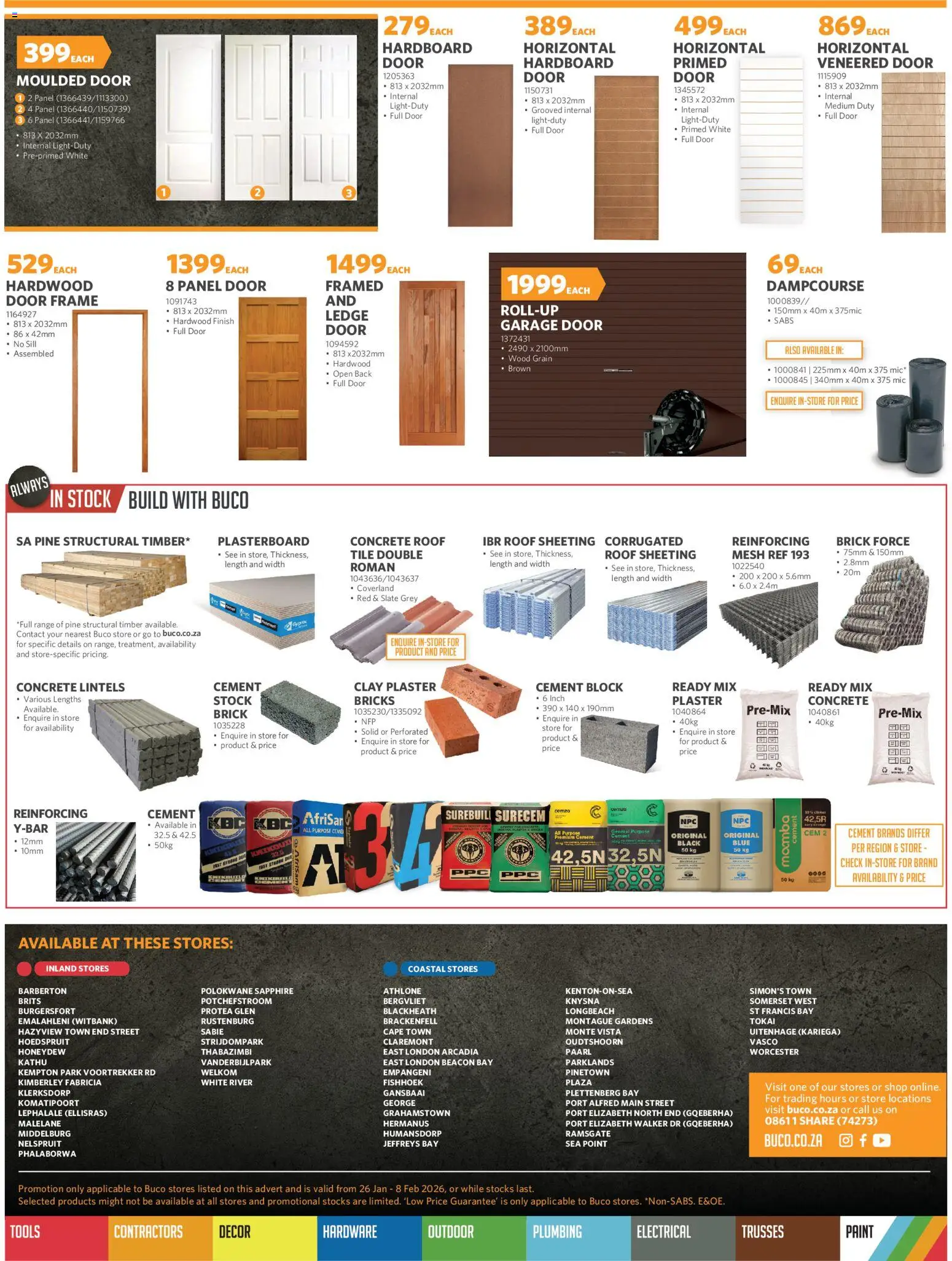 New BUCO catalogue – valid from 26.01.2026 | Page: 4 | Products: Frame, Hardwood door, Paint, Plaster