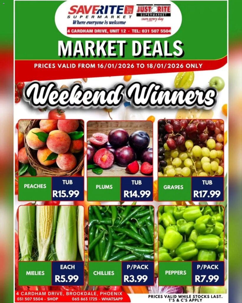 Saverite Weekend Winners (16/01/2026 – 18/01/2026) Online