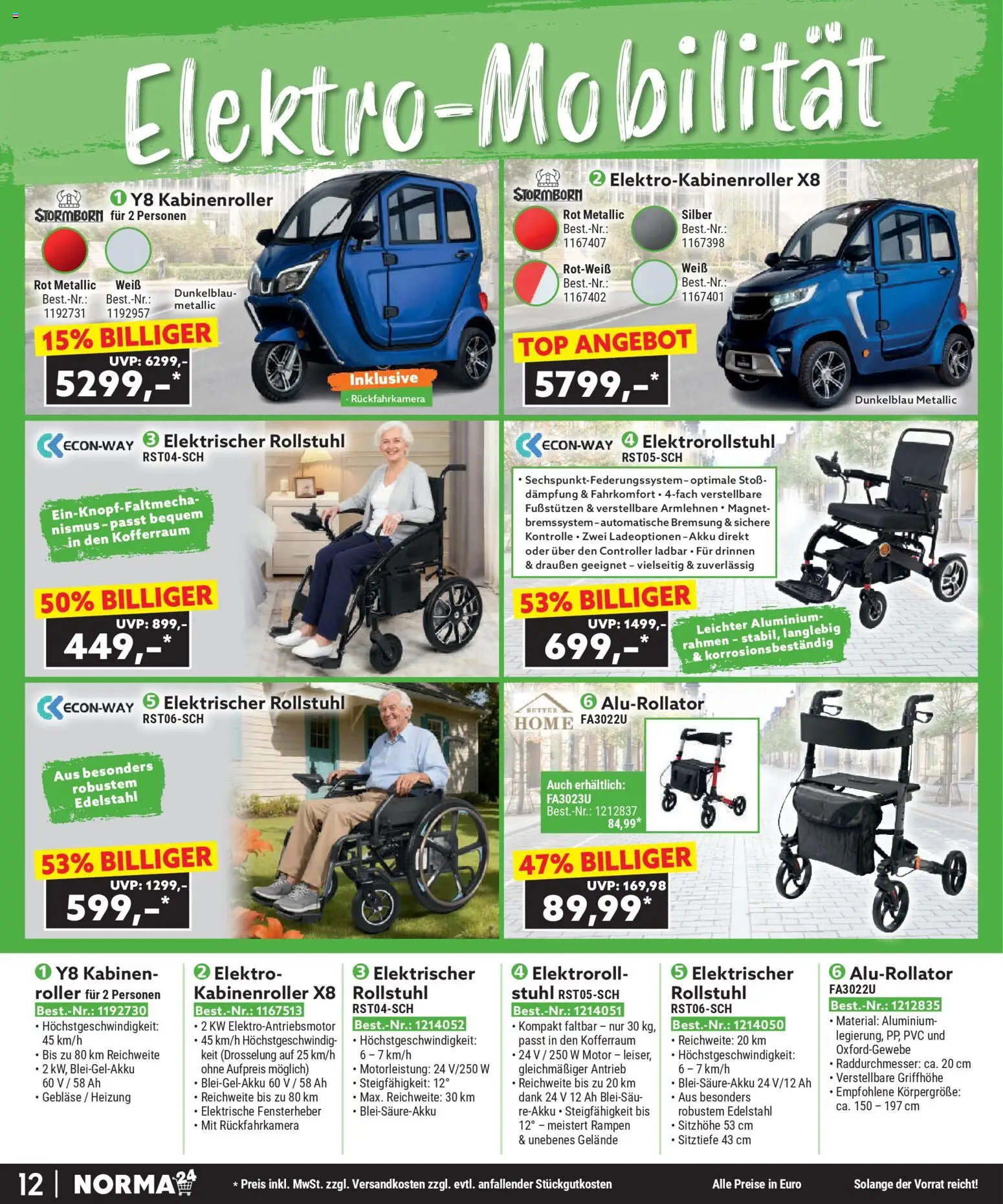 Norma Bestellmagazin Januar 2026 – gültig ab 01.01.2026 | Seite: 12 | Produkte: Top, Stuhl