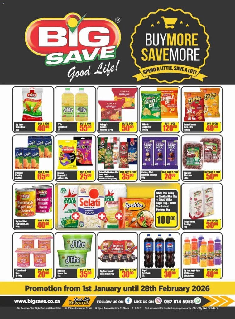 Big Save – Save More Specials (01/01/2026 – 28/02/2026) Online