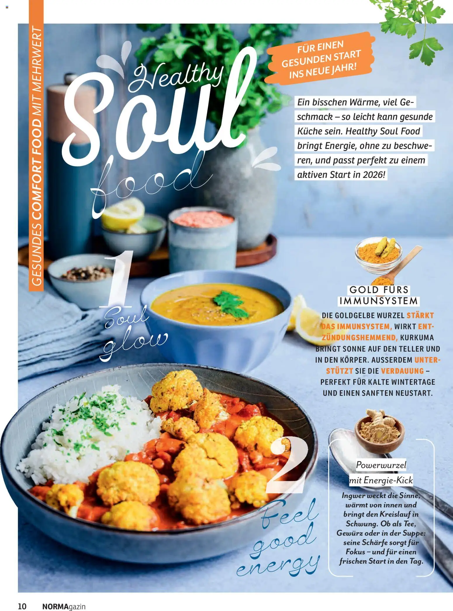 Norma NORMAgazin Januar/Februar 2026 – gültig ab 01.01.2026 | Seite: 10 | Produkte: Energy, Küche