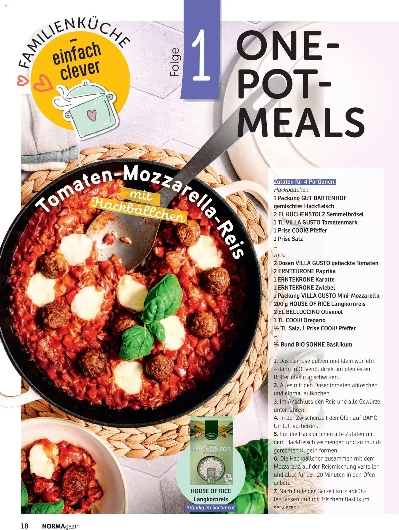 Norma NORMAgazin Januar/Februar 2026 – gültig ab 01.01.2026 | Seite: 18 | Produkte: Olivenol, Gewürze, Salz, Reis