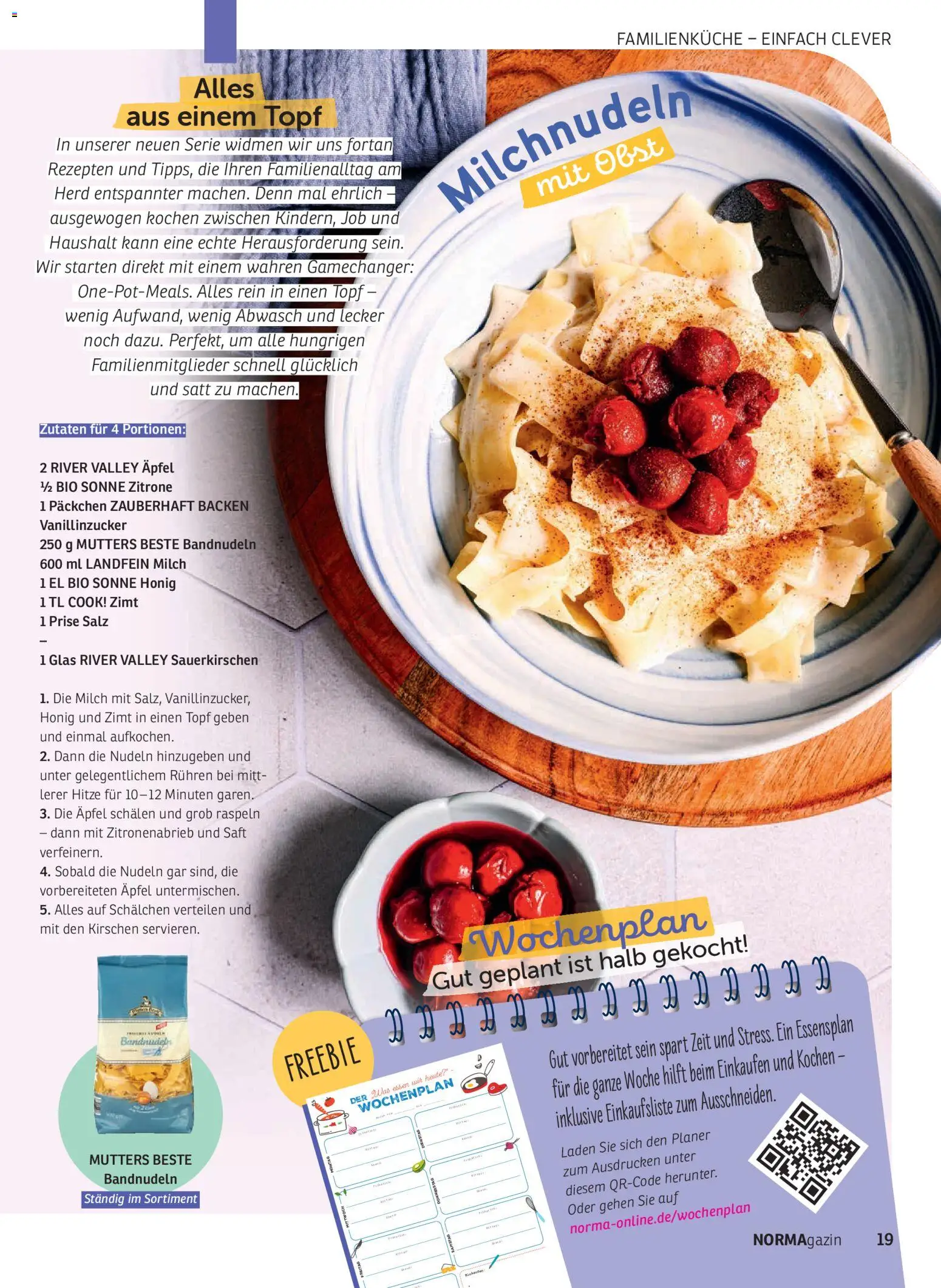 Norma NORMAgazin Januar/Februar 2026 – gültig ab 01.01.2026 | Seite: 19 | Produkte: Obst, Salz, Zitrone, Nudeln
