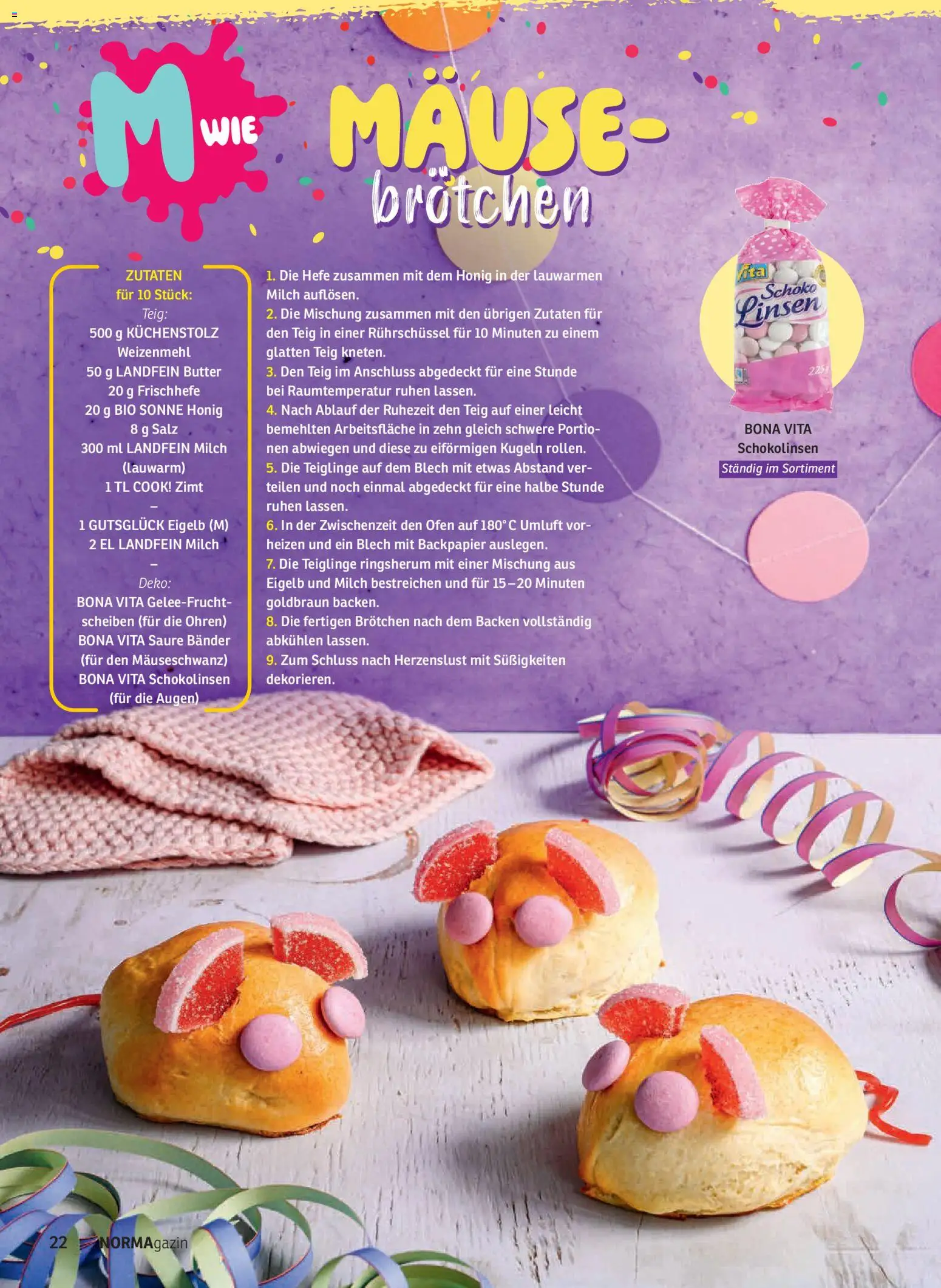 Norma NORMAgazin Januar/Februar 2026 – gültig ab 01.01.2026 | Seite: 22 | Produkte: Butter, Weizenmehl, Salz, Süßigkeiten