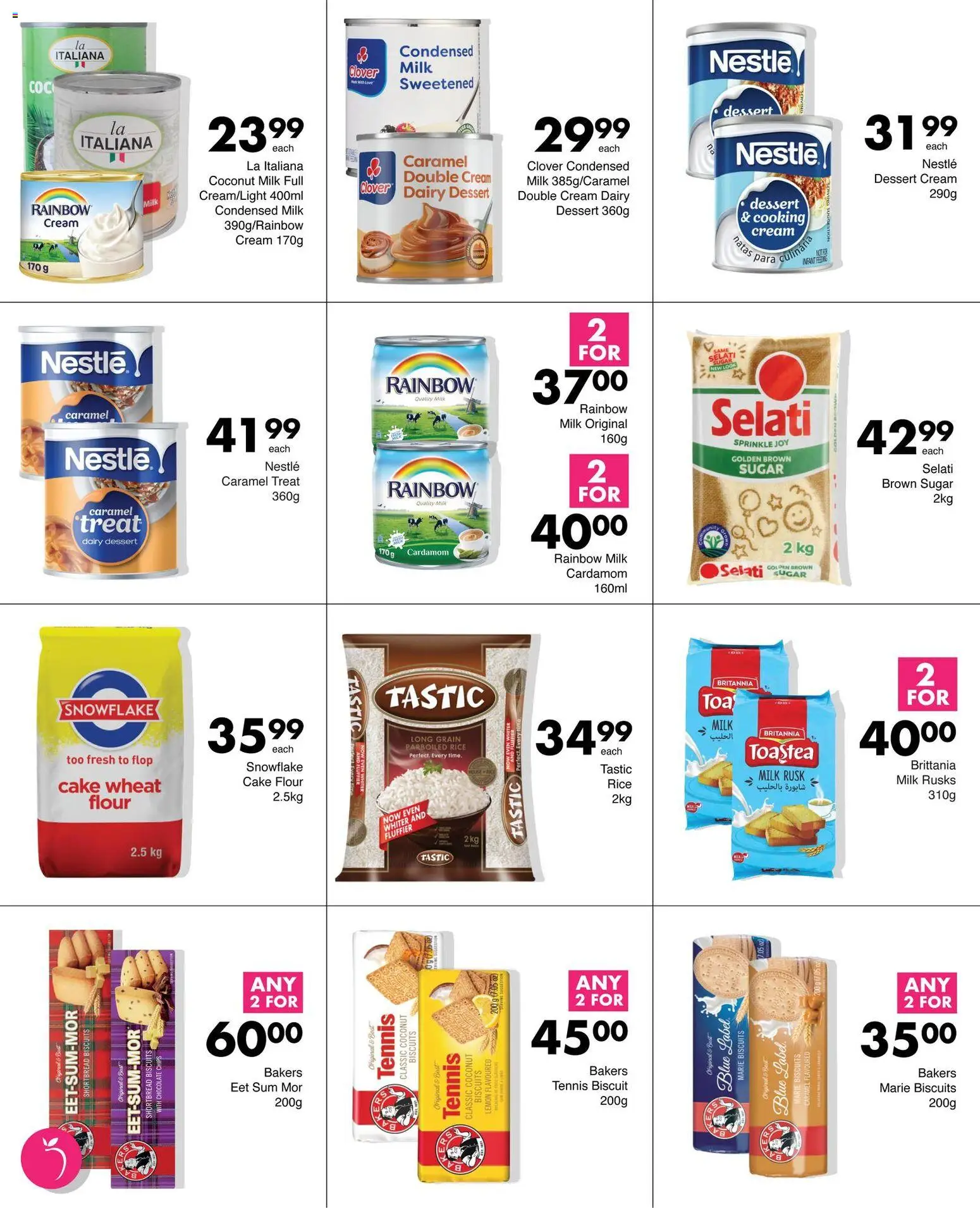 New Save catalogue – valid from 23.01.2026 | Page: 12 | Products: Flour, Chocolate, Chips, Cream