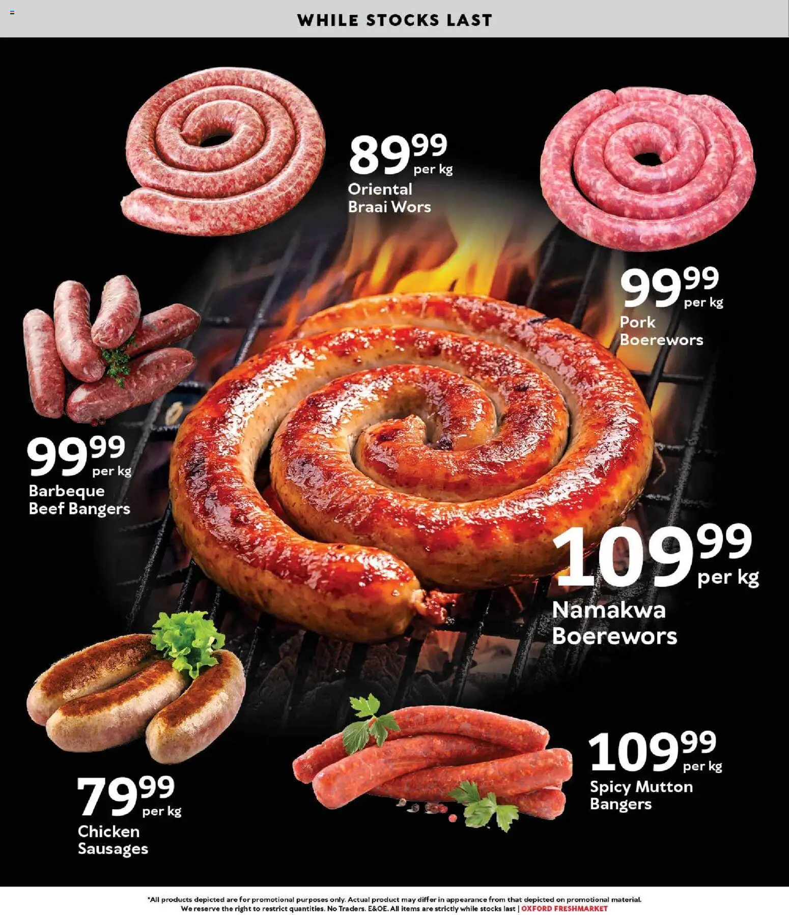 New Oxford Freshmarket catalogue – valid from 28.01.2026 | Page: 5 | Products: Boerewors, Chicken, Pork, Beef