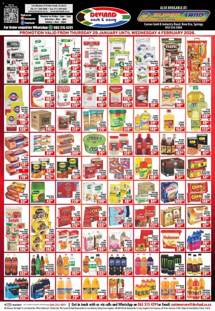 Devland Specials (29/01/2026 – 04/02/2026) Online