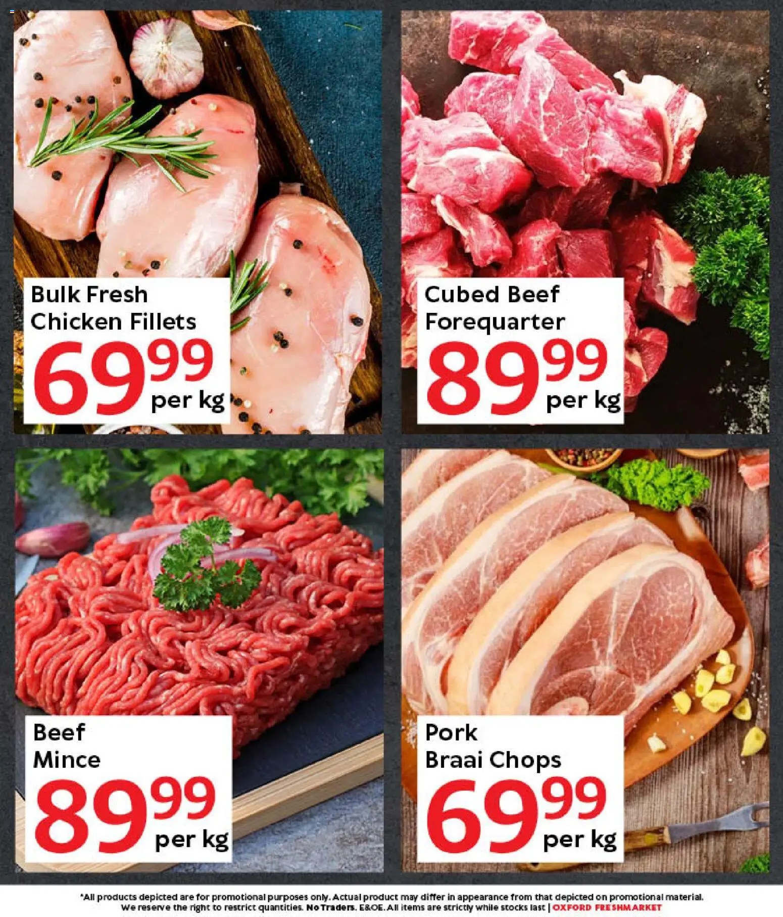 New Oxford Freshmarket catalogue – valid from 31.01.2026 | Page: 4 | Products: Chicken, Pork, Beef