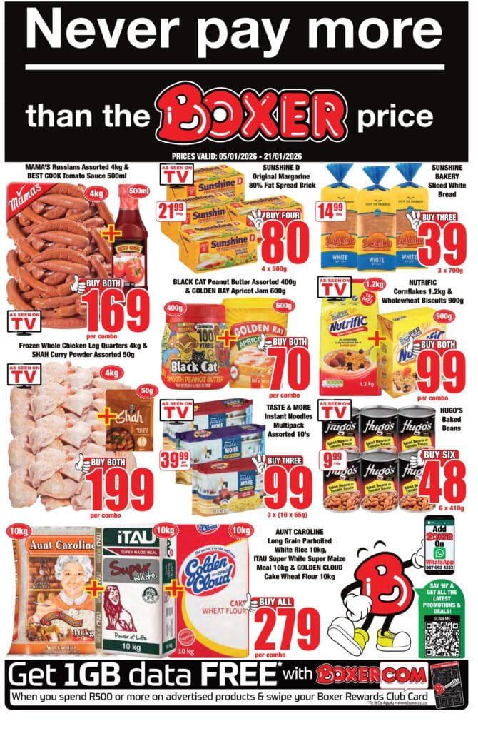 Boxer special for this week KwaZulu-Natal 5 January