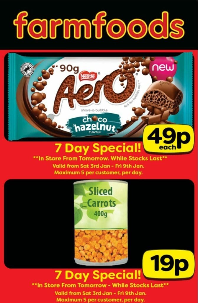 Farmfoods Offers from 3 January