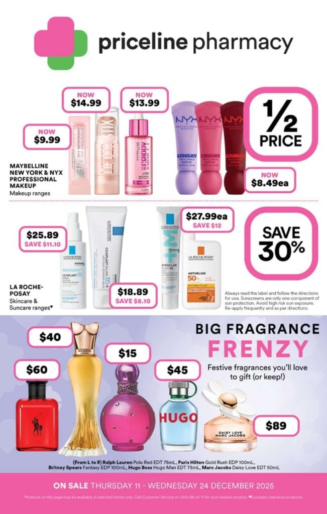 Priceline Catalogue 11 December – 24 December 2025.