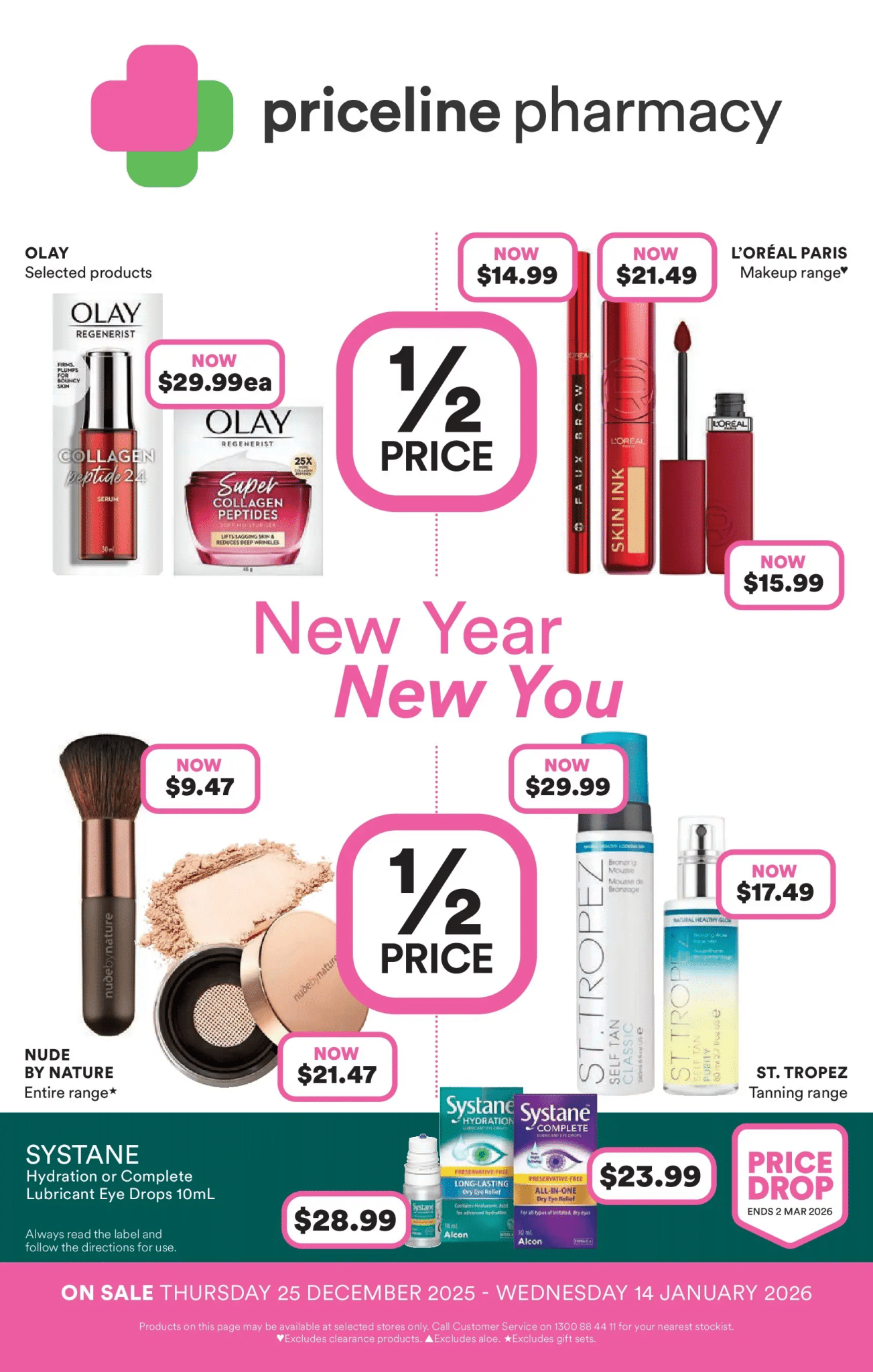 Priceline Catalogue 25 December 2025 – 14 January 2026. 1