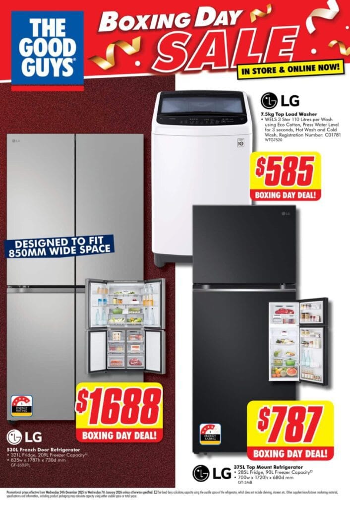 The Good Guys Catalogue 24 December 2025 – 7 January 2026. Boxing Day Sale