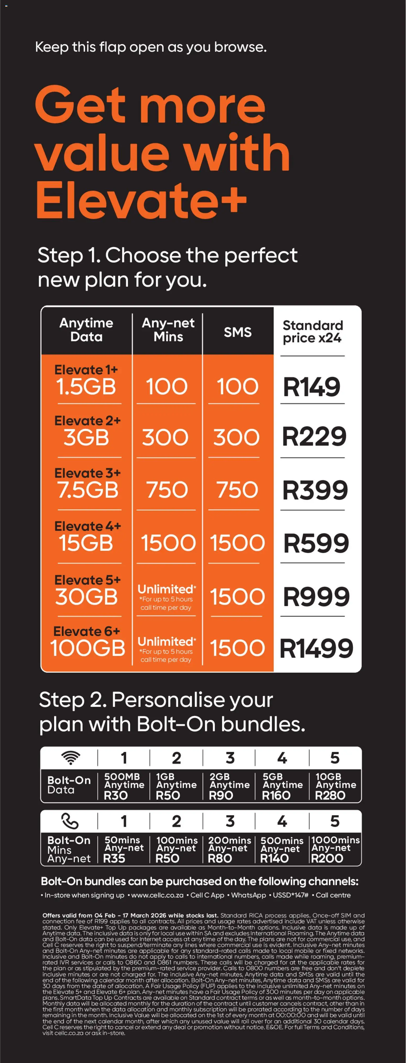 New Cell C catalogue – valid from 04.02.2026 | Page: 3