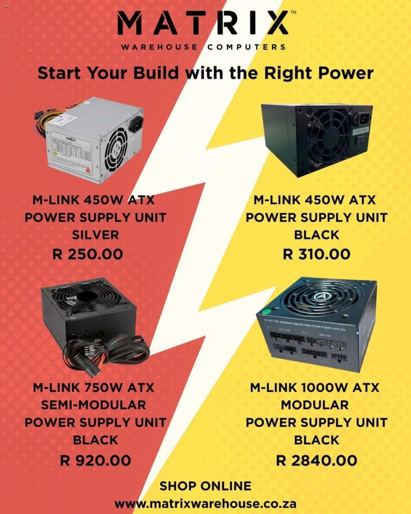 Matrix Warehouse Power Supplies (from Friday 06/02/2026) Online