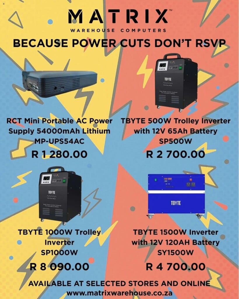 Matrix Warehouse Specials (from Tuesday 10/02/2026) Online