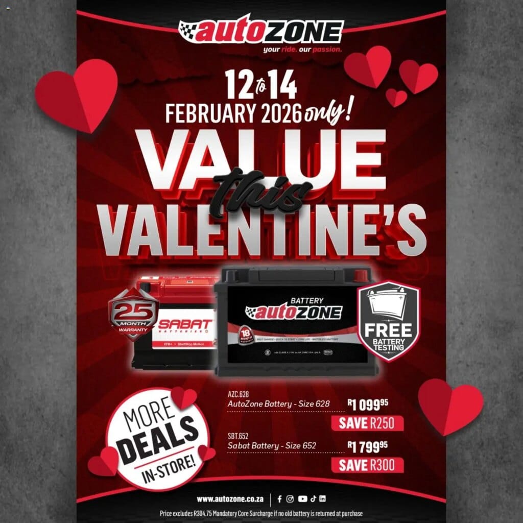 AutoZone Specials (12/02/2026 – 14/02/2026) Online