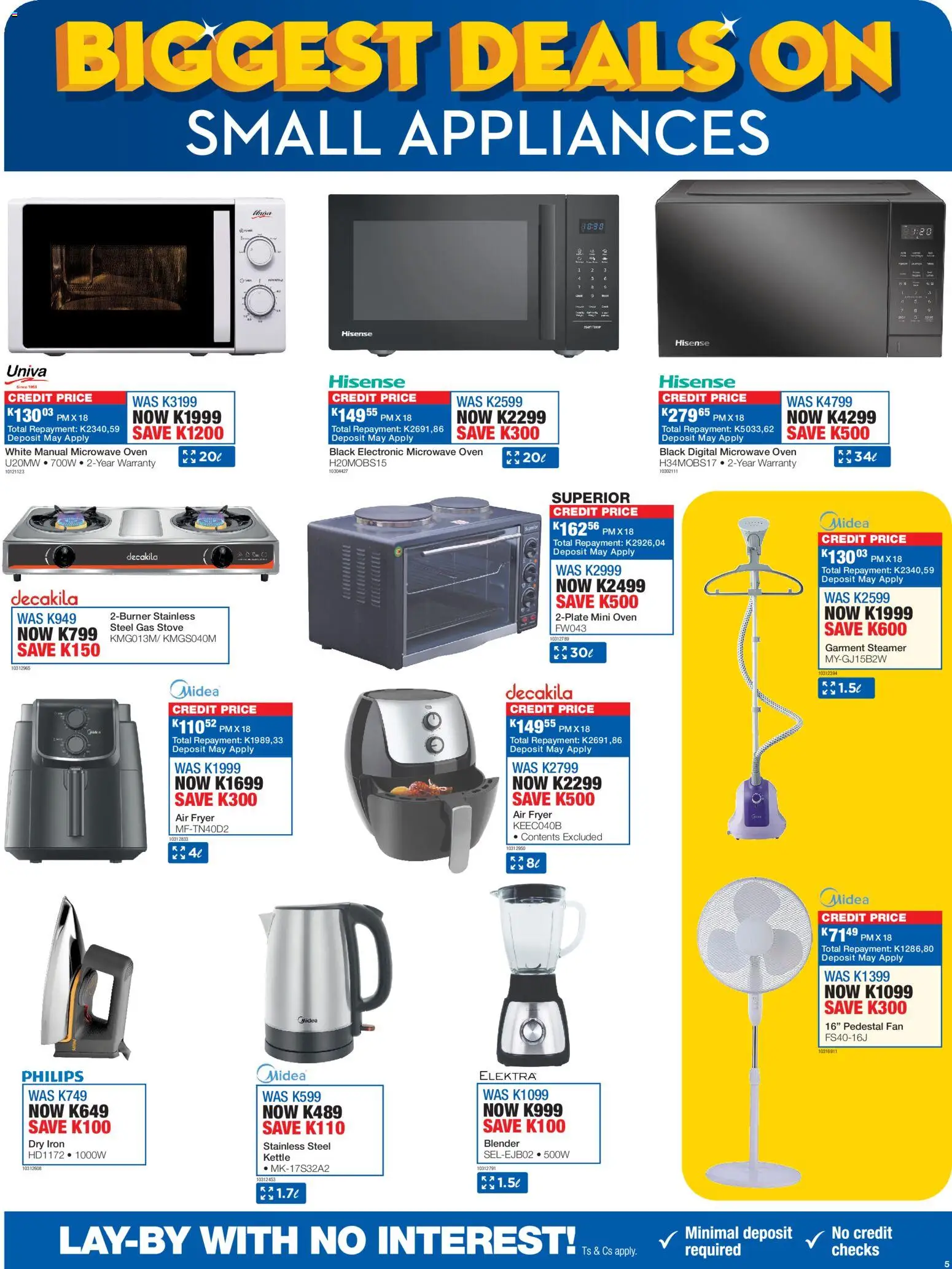 New OK Furniture catalogue – valid from 16.02.2026 | Page: 5 | Products: Oven, Fan, Microwave, Gas stove