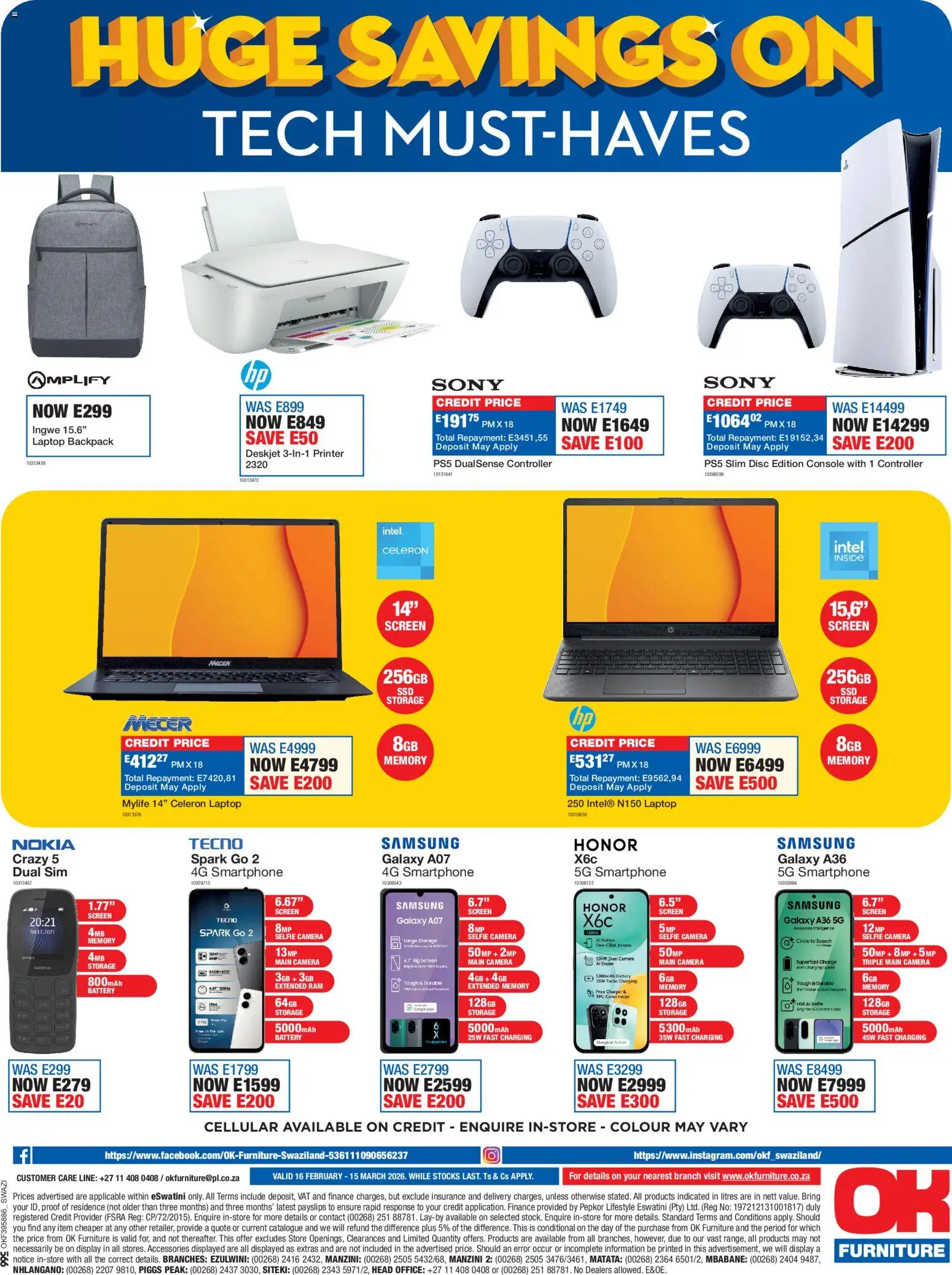 New OK Furniture catalogue – valid from 16.02.2026 | Page: 12 | Products: Sim, Cover, Laptop, Battery