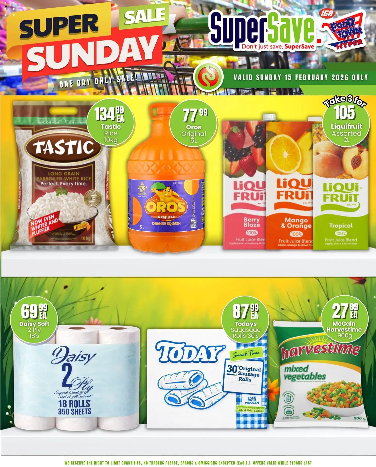 New Super Save catalogue – valid from 15.02.2026 | Page: 2 | Products: Juice, Vegetables, Fruit, Sausage New Super Save catalogue – valid from 15.02.2026 | Page: 2 | Products: Juice, Vegetables, Fruit, Sausage