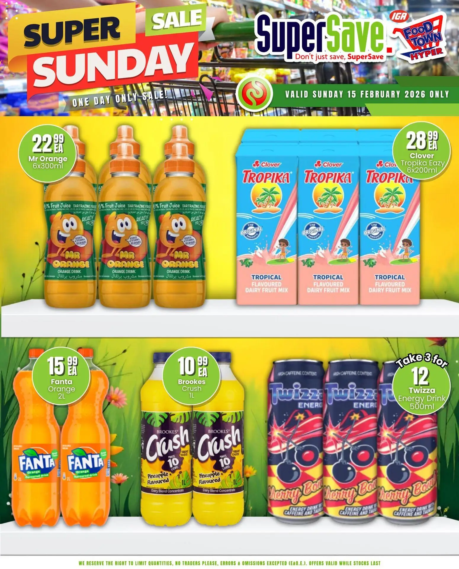 New Super Save catalogue – valid from 15.02.2026 | Page: 7 | Products: Juice, Fanta, Fruit, Dairy blend New Super Save catalogue – valid from 15.02.2026 | Page: 7 | Products: Juice, Fanta, Fruit, Dairy blend