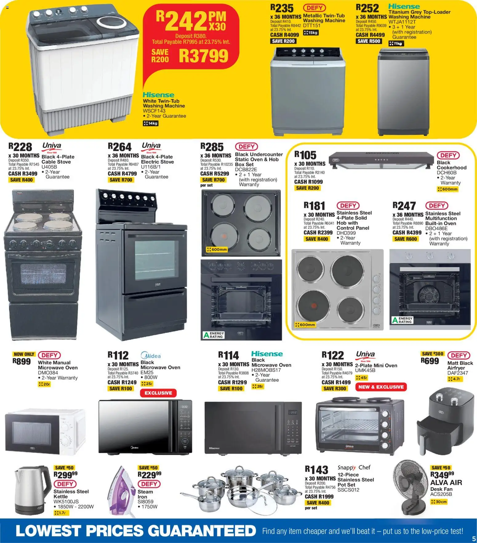 New OK Furniture catalogue – valid from 16.02.2026 | Page: 5 | Products: Cable, Washing machine, Microwave oven, Microwave