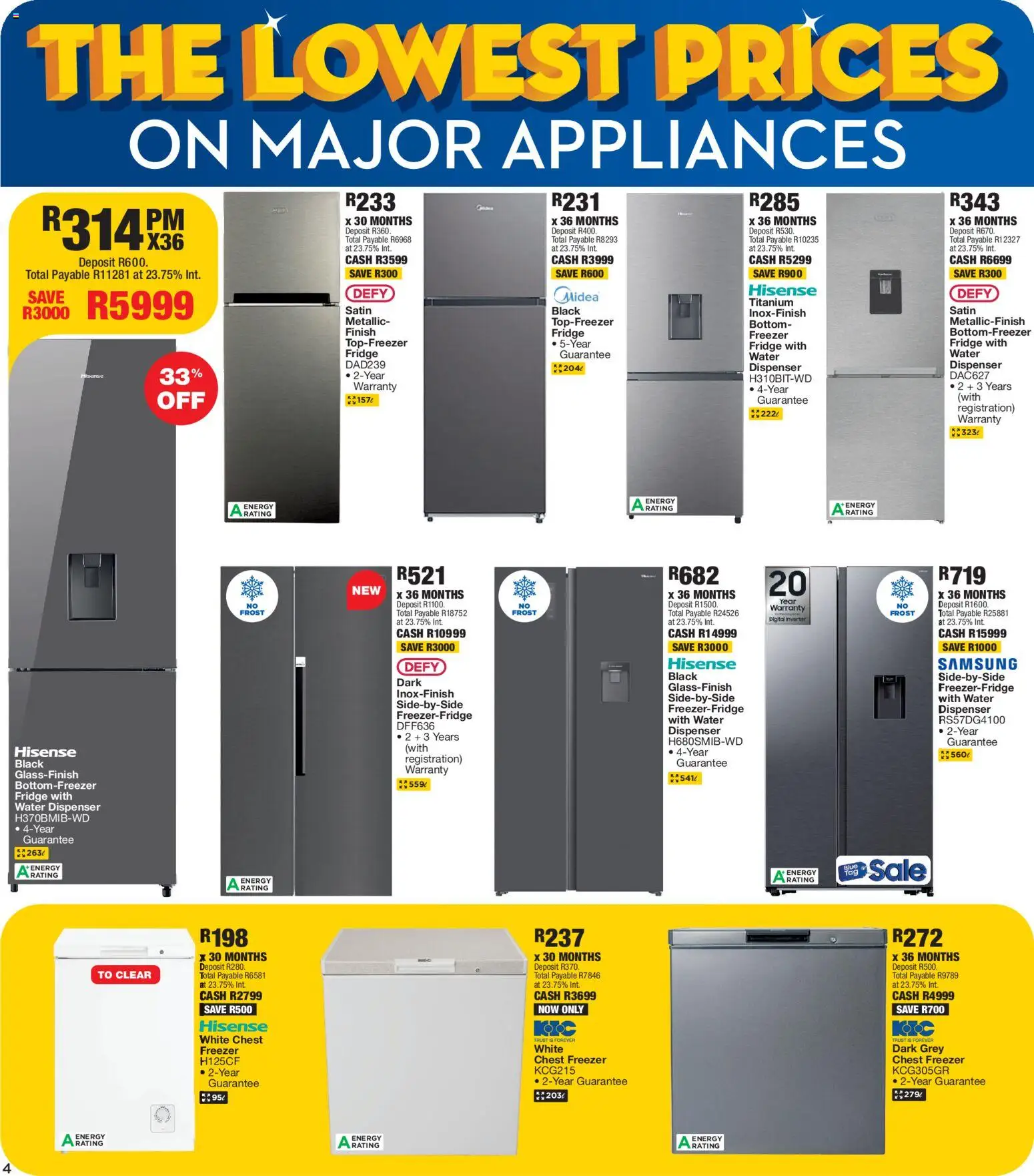 New OK Furniture catalogue – valid from 16.02.2026 | Page: 4 | Products: Freezer, Freezer fridge, Fridge, Chest freezer