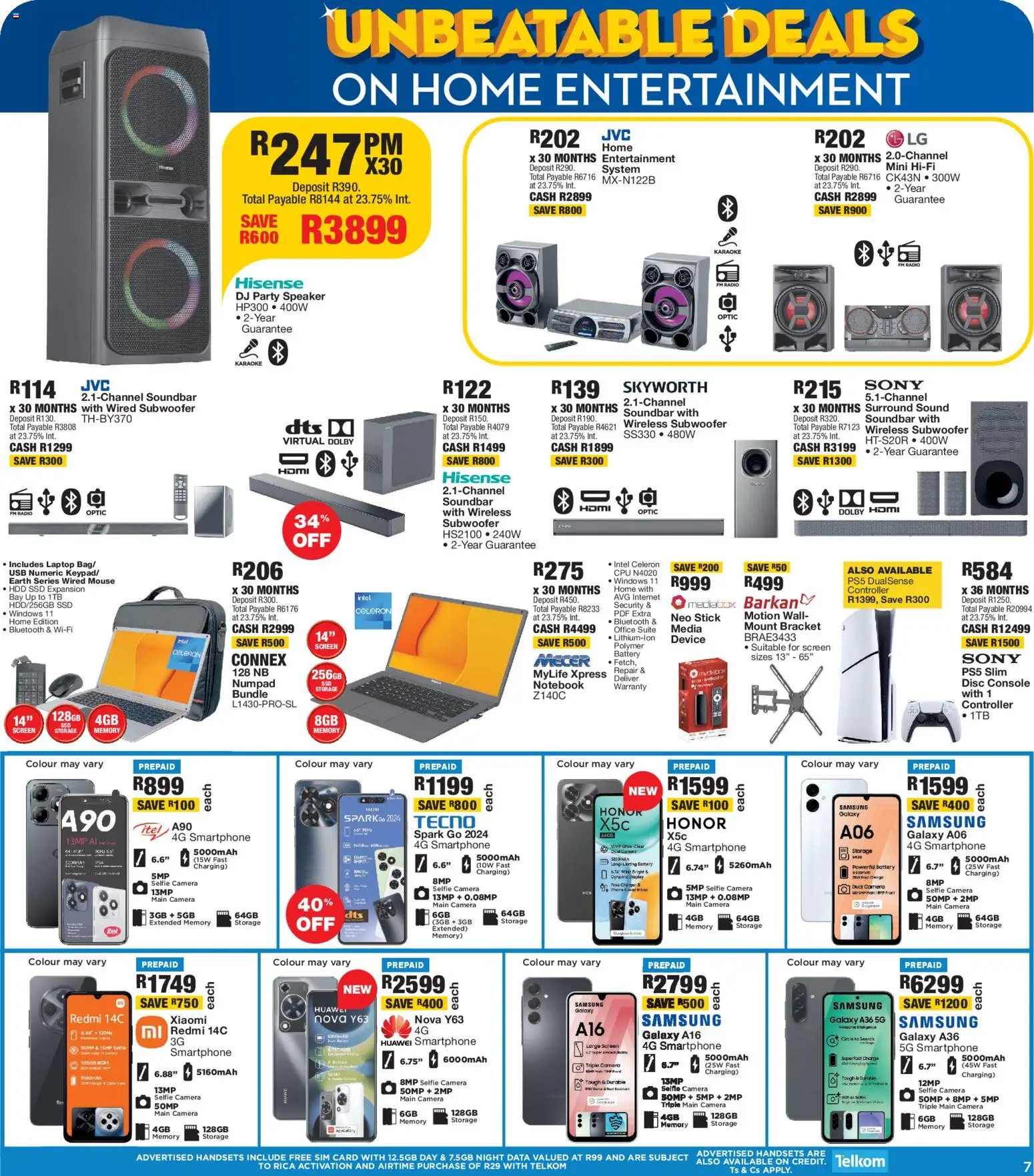 New OK Furniture catalogue – valid from 16.02.2026 | Page: 7 | Products: Smartphone, Notebook, Mouse, Laptop