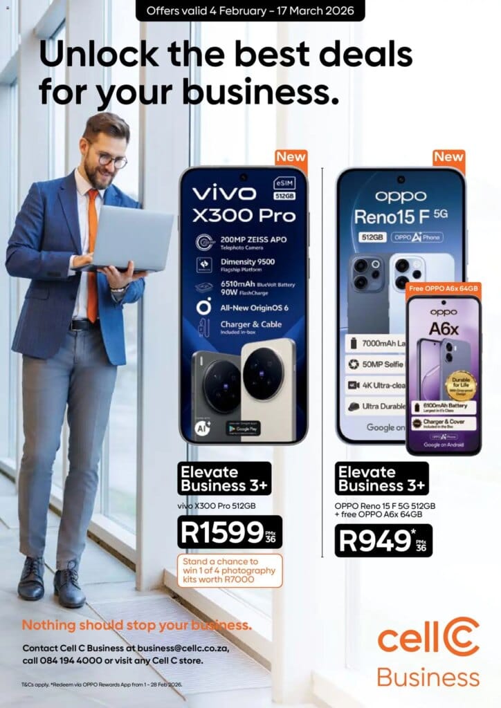 Cell C Business Deals (04/02/2026 – 17/03/2026) Online