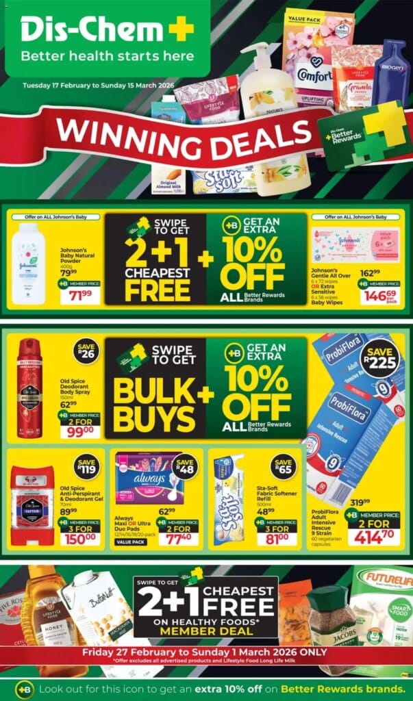 Dis-Chem Winning Deals (17/02/2026 – 15/03/2026) Online