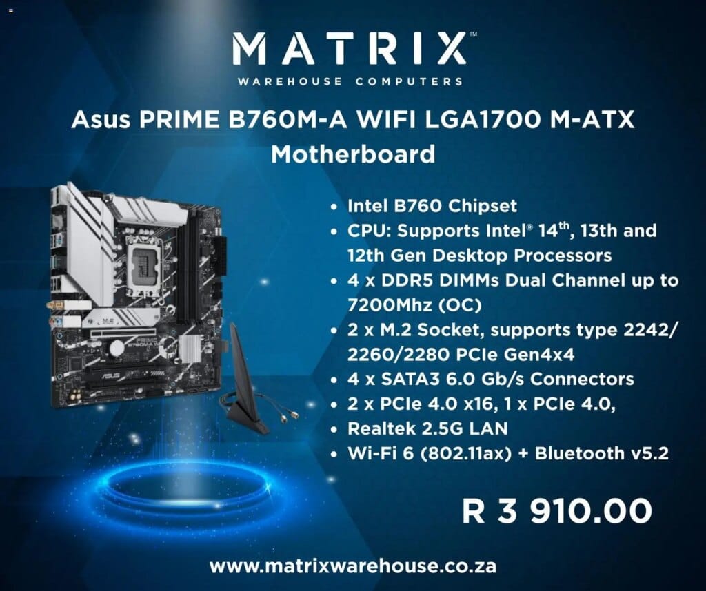 Matrix Warehouse Motherboards (from Friday 20/02/2026) Online
