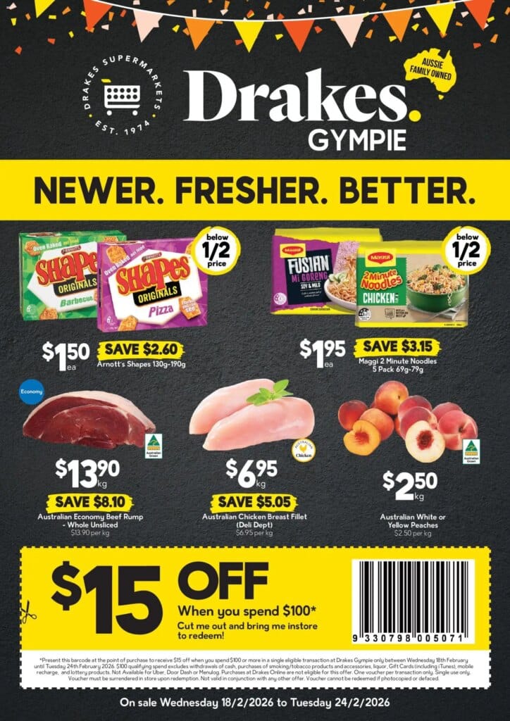 Drakes weekly specials catalogue from 18/02/2026