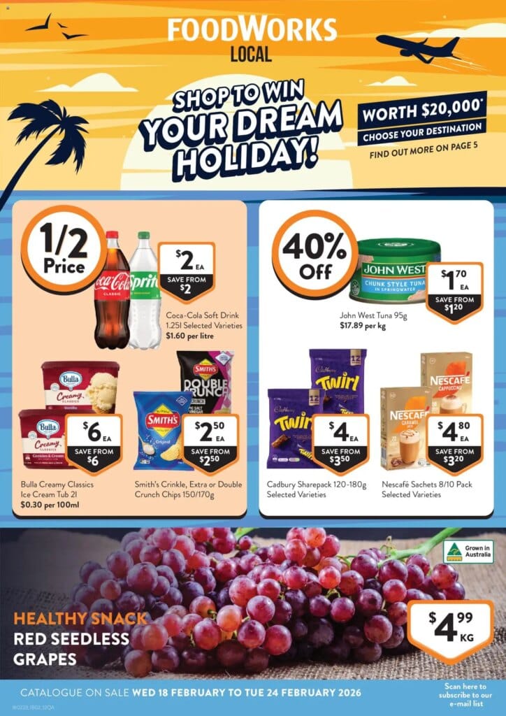 Foodworks Catalogue QLD – 18/02/2026 > weekly / monthly specials