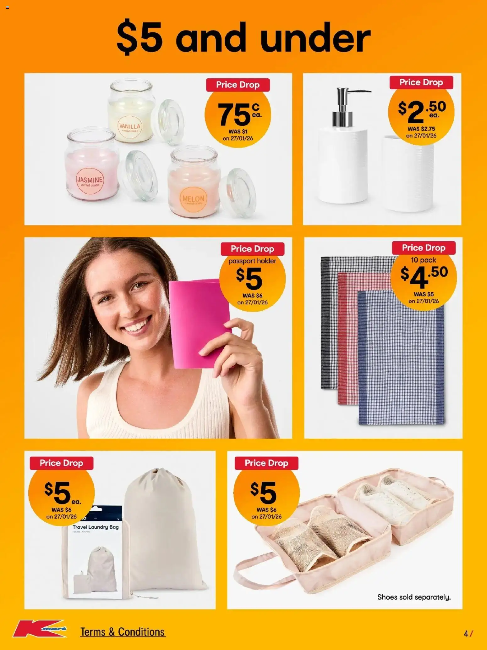 Kmart catalogue - valid from 05.02.2026 | Page: 4 | Products: Melon, Candle, Laundry, Bag