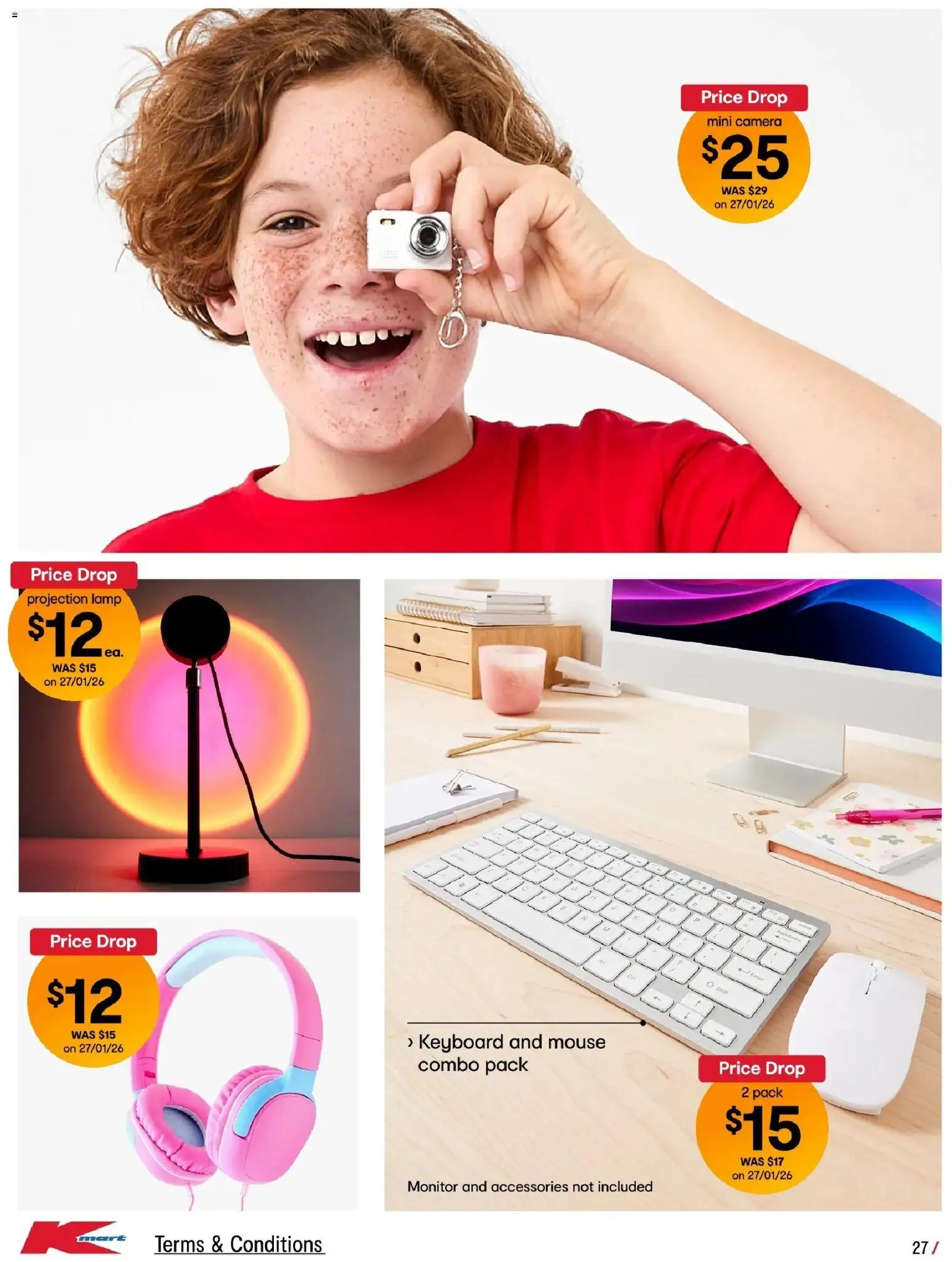 Kmart catalogue - valid from 05.02.2026 | Page: 27 | Products: Lamp, Accessories, Monitor, Camera
